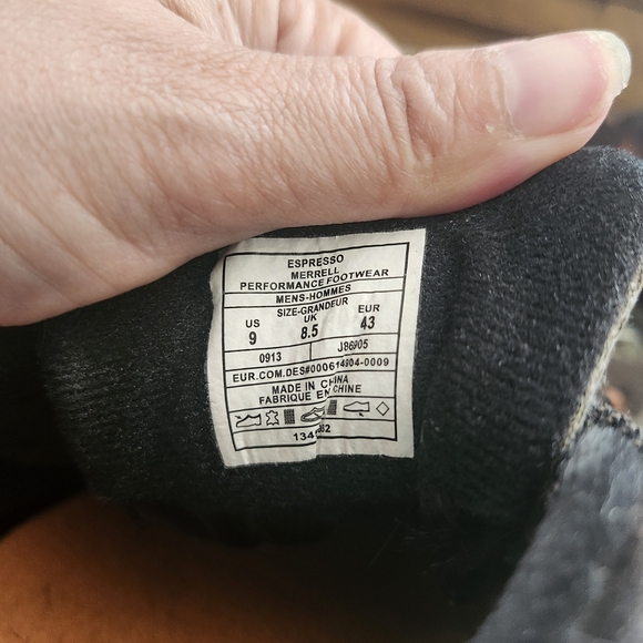 Merrell Sz 9 Men's Moab Hiking Shoes Brown Grey Gorpcore Outdoor Trailcore - Picture 15 of 16